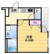 フジパレス百舌鳥八幡2番館の間取り