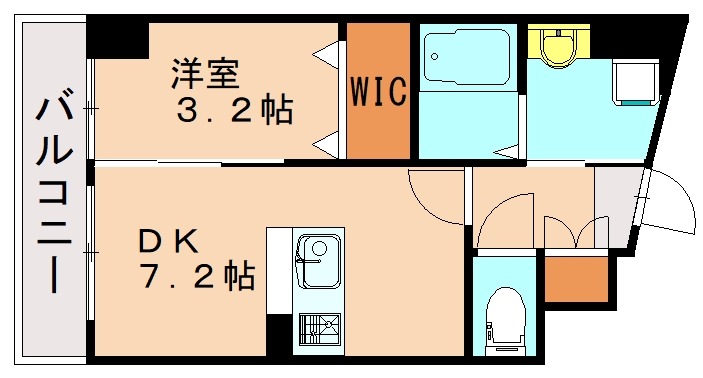 北九州市八幡西区黒崎のマンションの間取り