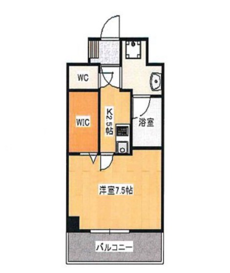 岡山市中区中納言町のマンションの間取り