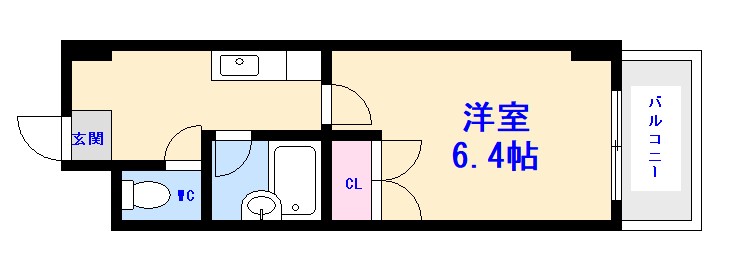 広島市西区横川新町のマンションの間取り