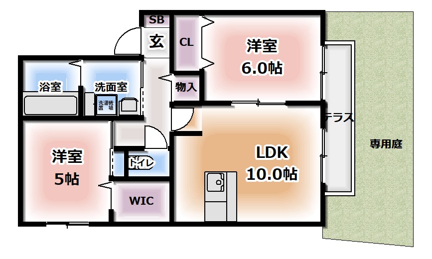 寝屋川市石津南町のアパートの間取り