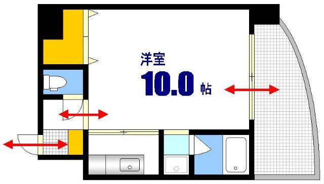 【広島市中区住吉町のマンションの間取り】