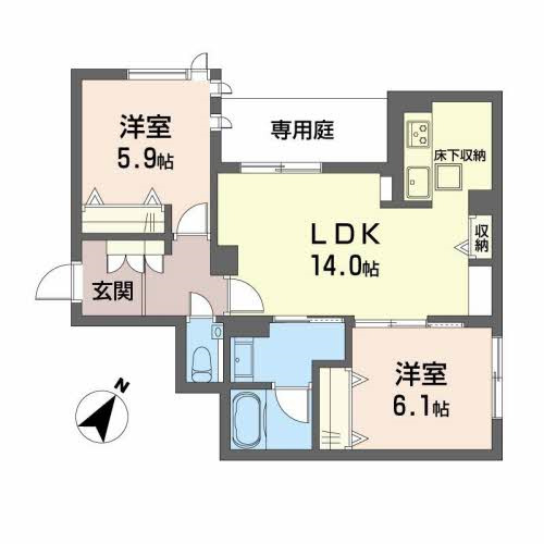 【神戸市須磨区衣掛町のマンションの間取り】