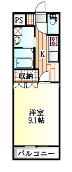 【徳島市庄町のマンションの間取り】