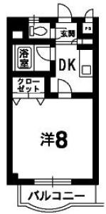 徳島市上助任町のマンションの間取り