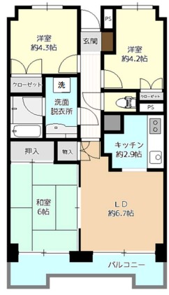 所沢南パークホームズの間取り