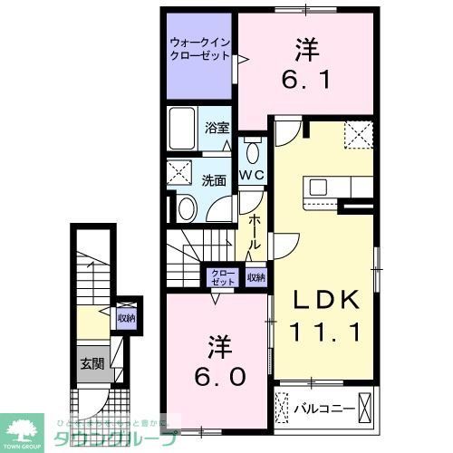 平塚市東真土のアパートの間取り