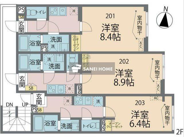 カインドネス新秋津の間取り