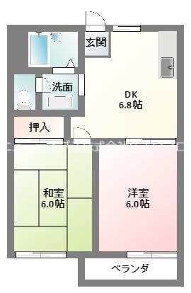 寝屋川市下神田町のアパートの間取り