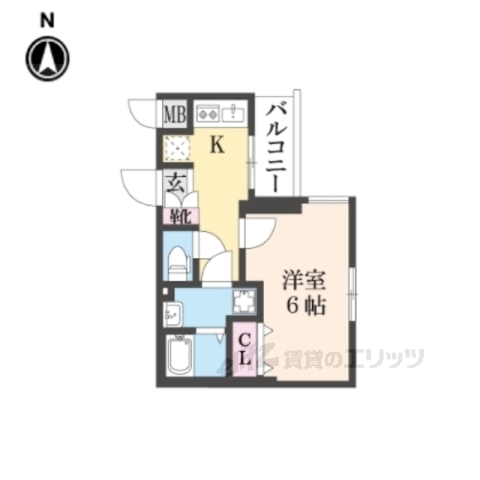 京都市中京区壬生賀陽御所町のマンションの間取り