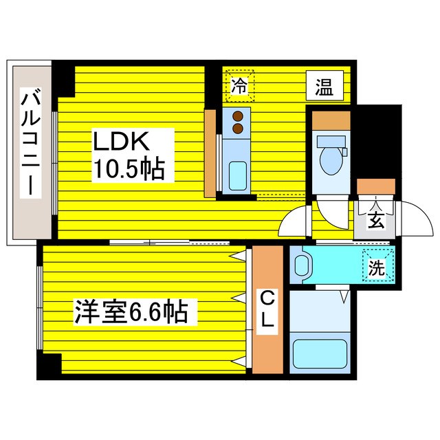 札幌市東区北七条東のマンションの間取り