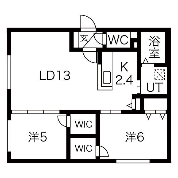 北海道札幌市西区八軒十条東１（マンション）の賃貸物件の間取り