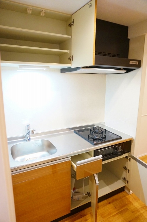 キッチン　ガス２口システムキッチン