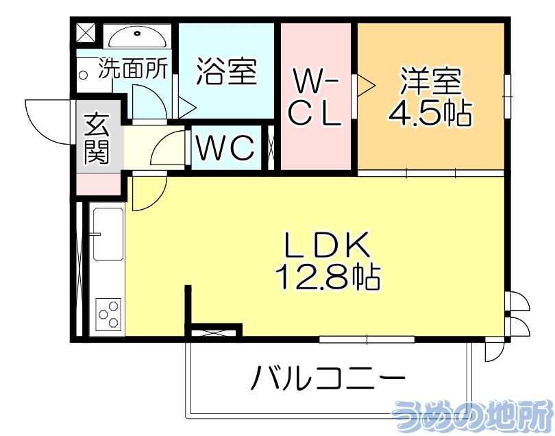 ＪＲ久大本線 南久留米駅 徒歩7分 3階建 築3年の間取り写真