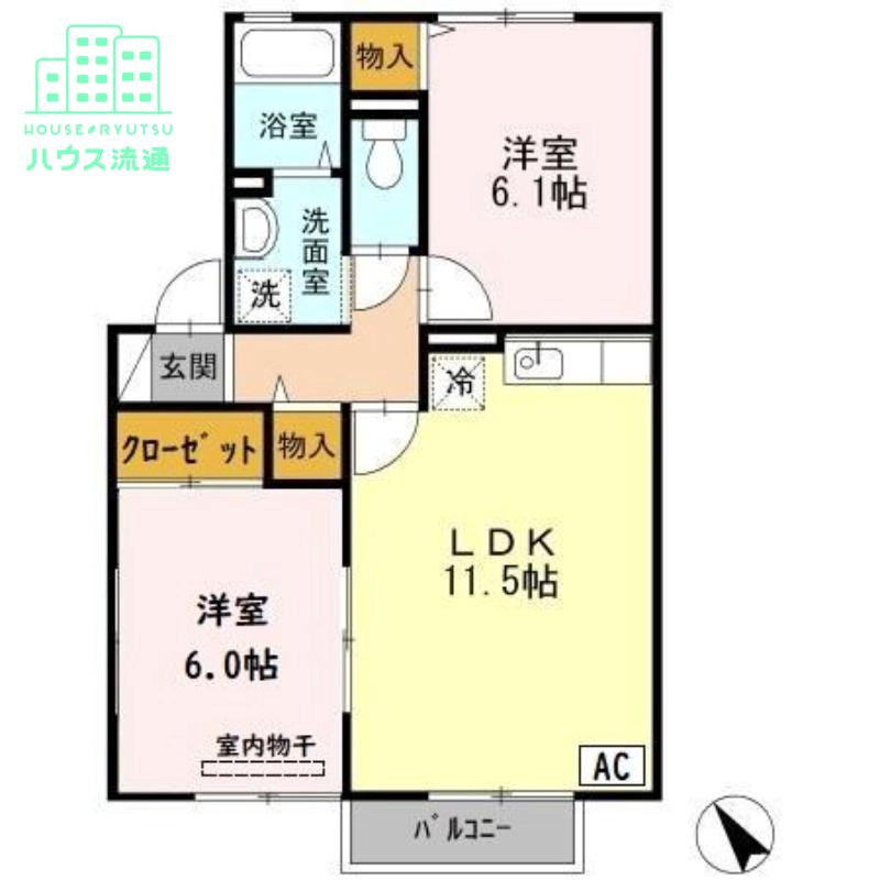 ＪＲ大村線 諏訪駅 徒歩18分 2階建 築26年の間取り写真