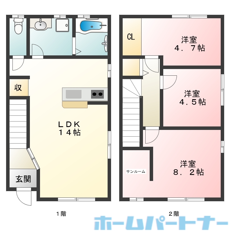 ソラリッチ土成の間取り