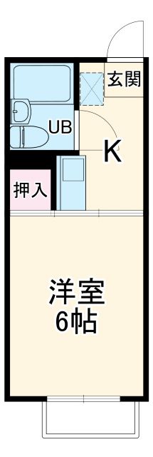 豊橋市花中町のアパートの間取り