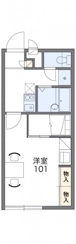 レオパレスラ　メールの間取り