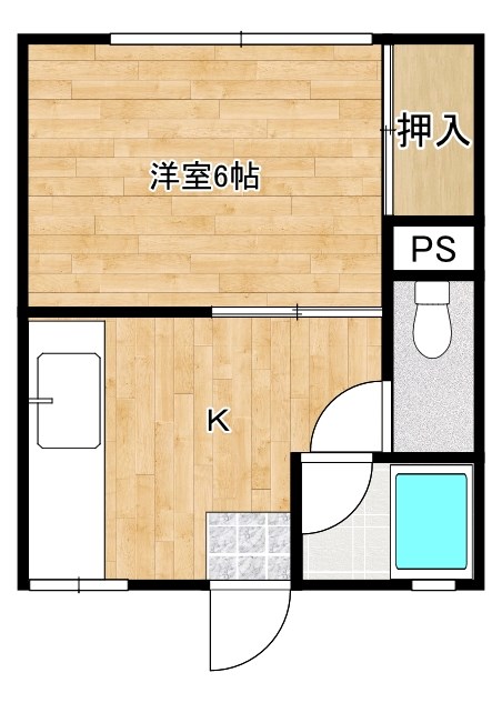 コーポ奥名Ａ棟の間取り