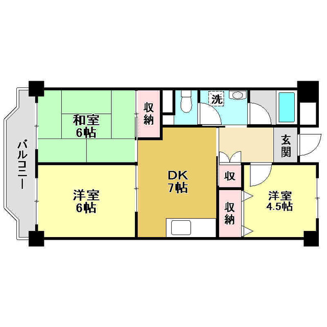 コーポ朝日Vの間取り