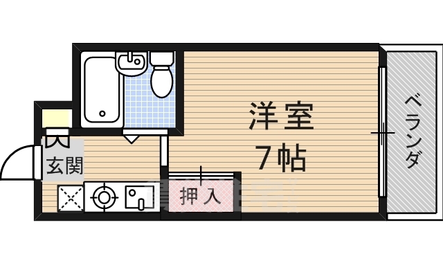 京都市伏見区銀座町２丁目のマンションの間取り