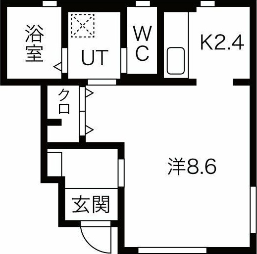 北上市常盤台４丁目築2年の間取り