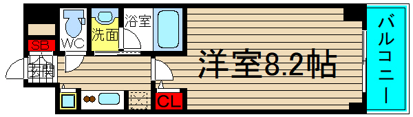 QCフラット北堀江の間取り