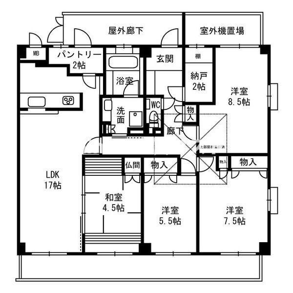 マジョール松崎町の間取り