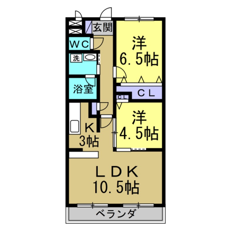 【クリスタルスクエアの間取り】