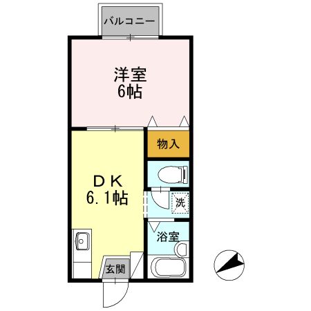 四日市市日永のアパートの間取り