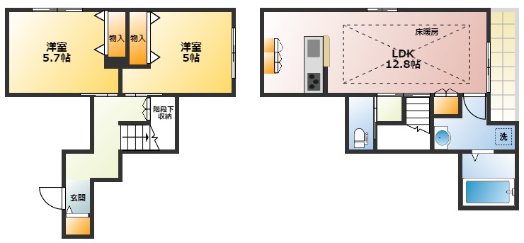 (仮称)大沢6丁目ヘーベルメゾンの間取り