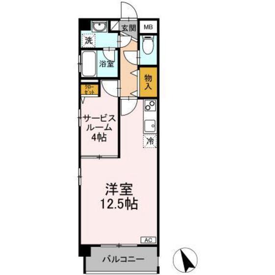 広島市西区観音新町のマンションの間取り