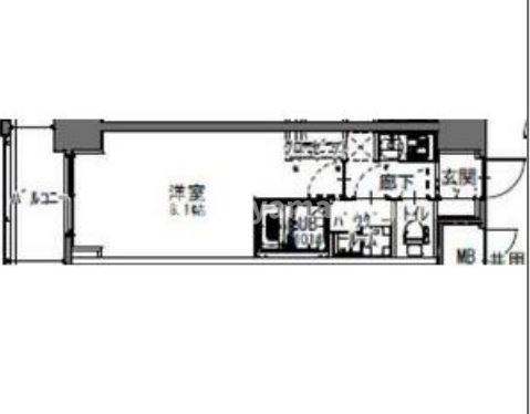 S-RESIDENCE阿波座Westの間取り