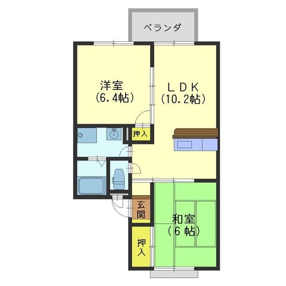 八尾コーポの間取り