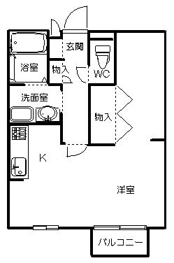 ひたちなか市外野のアパートの間取り