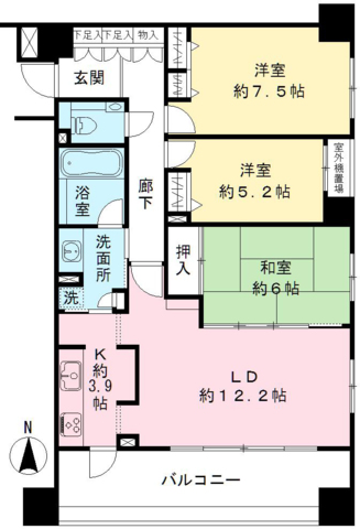 クリオ八王子横山町の間取り