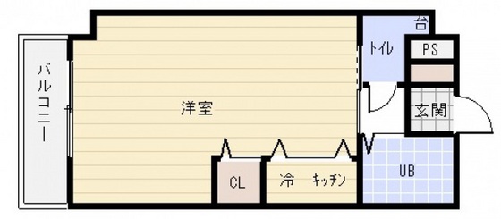 広島市中区舟入川口町のマンションの間取り