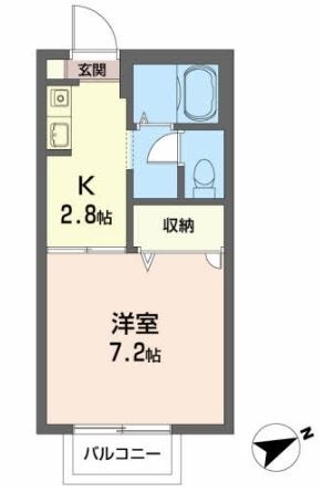 郡山市富久山町久保田のアパートの間取り