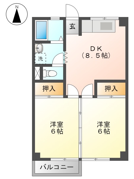 ハイツ桜ケ丘の間取り