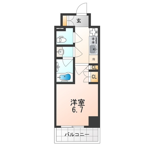 【大阪市淀川区塚本のマンションの間取り】