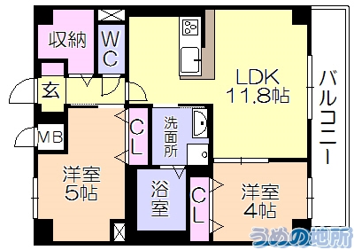 ムーンリバーJR久留米駅前の間取り