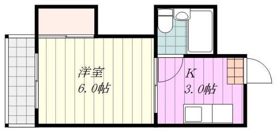 コーポ樋又　A棟の間取り