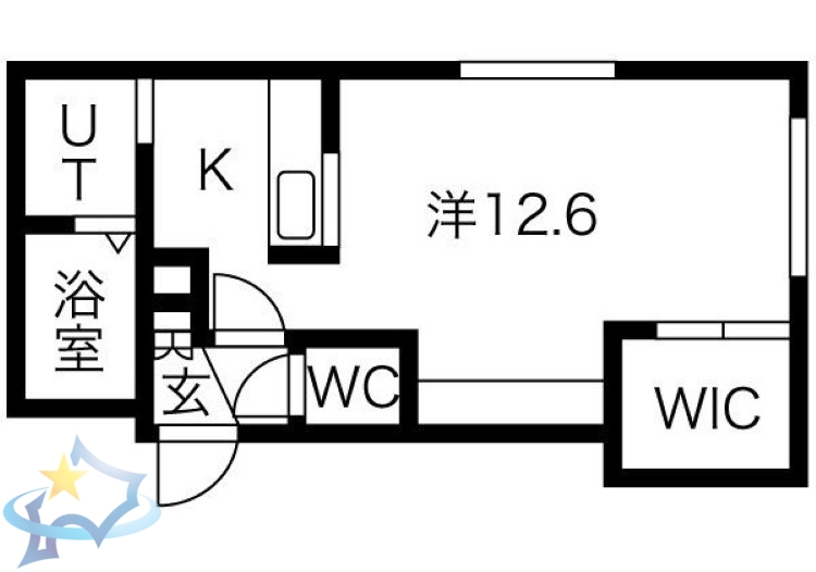 【札幌市中央区南八条西のマンションの間取り】