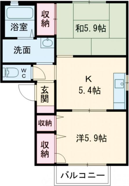 エスポワール天神B棟の間取り