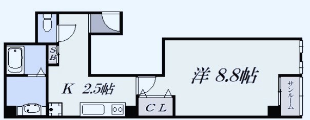 神戸市東灘区甲南町のマンションの間取り