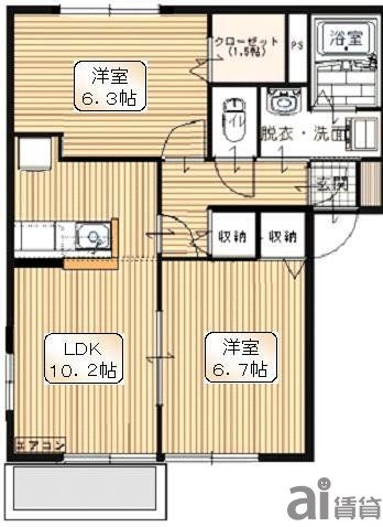 コンフォートオアシスAの間取り