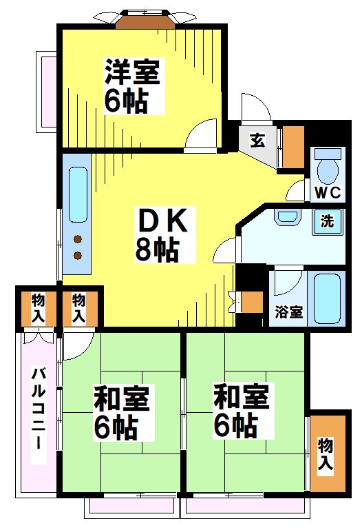 調布市柴崎のマンションの間取り