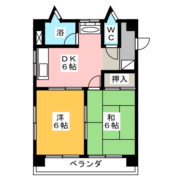 マンション琴鶴の間取り