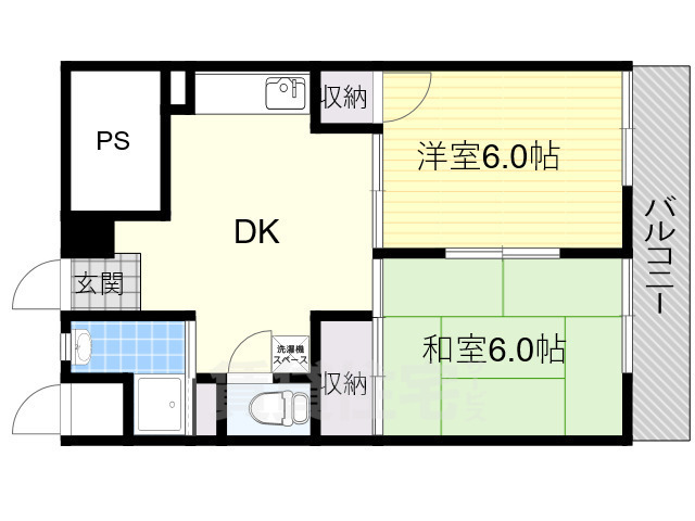 茨木市西駅前町のマンションの間取り