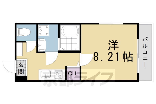 京都市上京区一条殿町のマンションの間取り